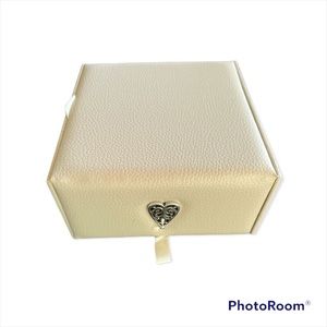 New Brighton Follow Your Heart Taupe Faux Leather Jewelry Box